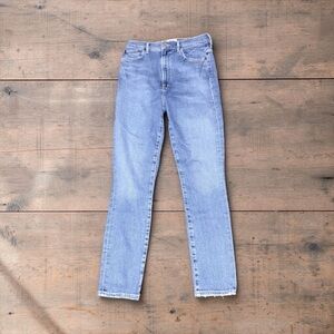 AGOLDE SKINNY ULTRA HIGH RISE LIGHT BLUE WASH PINCH WAIST ZIP FLY JEANS SIZE 28